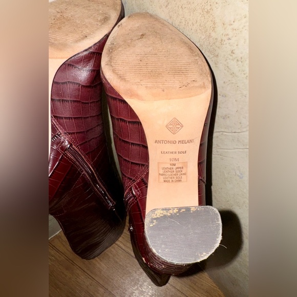 Antonio Melani Leather Boots Crocodile print size 10M - Picture 8 of 16